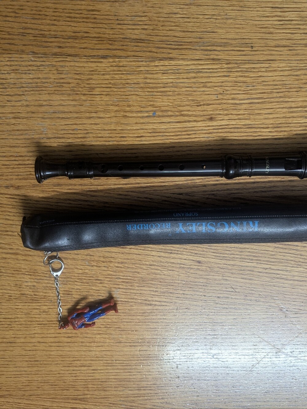 Mingxler Black Soprano Recorder with Zip Case and Keychain